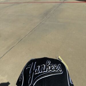 Black Yankees Cap w All Logos